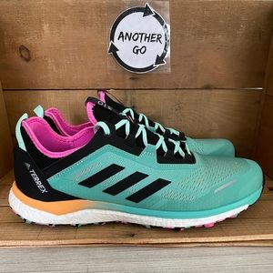 Men’s Adidas Outdoor Terrex Agravic Flow Trail Running Shoes Size 13 Mint Green